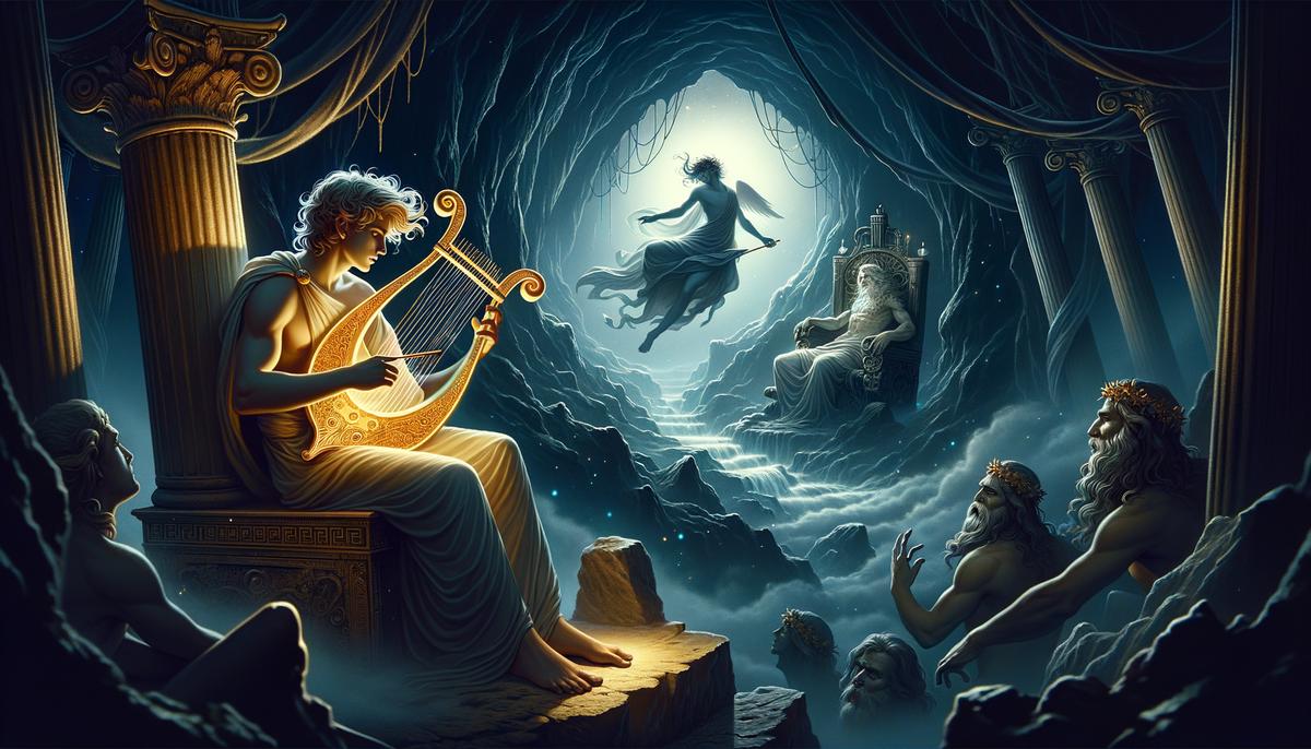 orpheus plays lyre in underworld