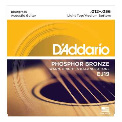 ej19 דאדריו / D'Addario: מיתרים לגיטרה אקוסטית Phosphor Bronze EJ19