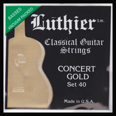 luthier40 מיתרי לוטיאר, - מתח בינוני גבוה.  מיתרים איכותיים המיוצרים בארה