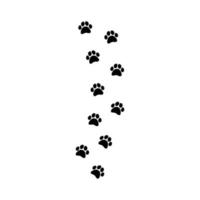 track paw prints icon in flat style free vector