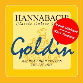 Hannabach 725 MHT Goldin מיתרים לגיטרה קלאסית גולדין