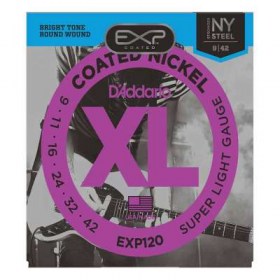 מיתרים לגיטרה חשמלית מצופים ניקל 09-42 EXP120