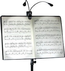 מנורת קליפס לסטנד תווים S02-L02 עם 4 לדים וחיבור USB