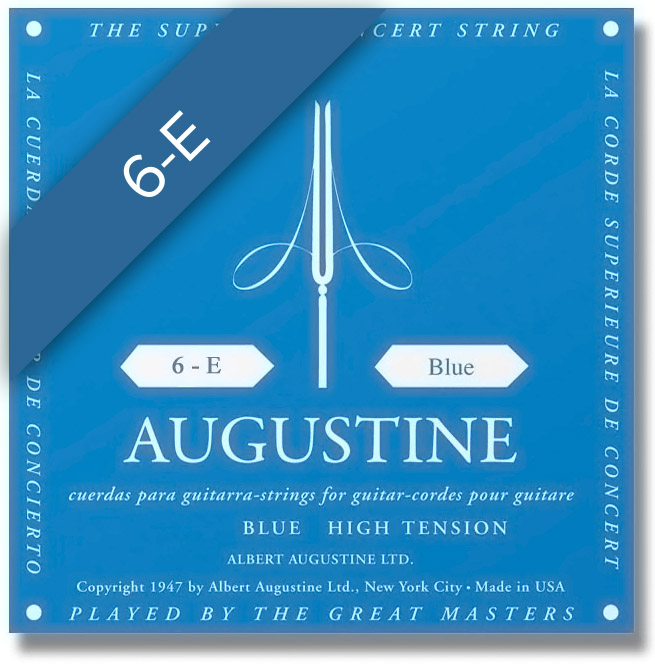 מיתר מי 6 (E) - Augustine. מיתר שישי במתח גבוה High Tension.